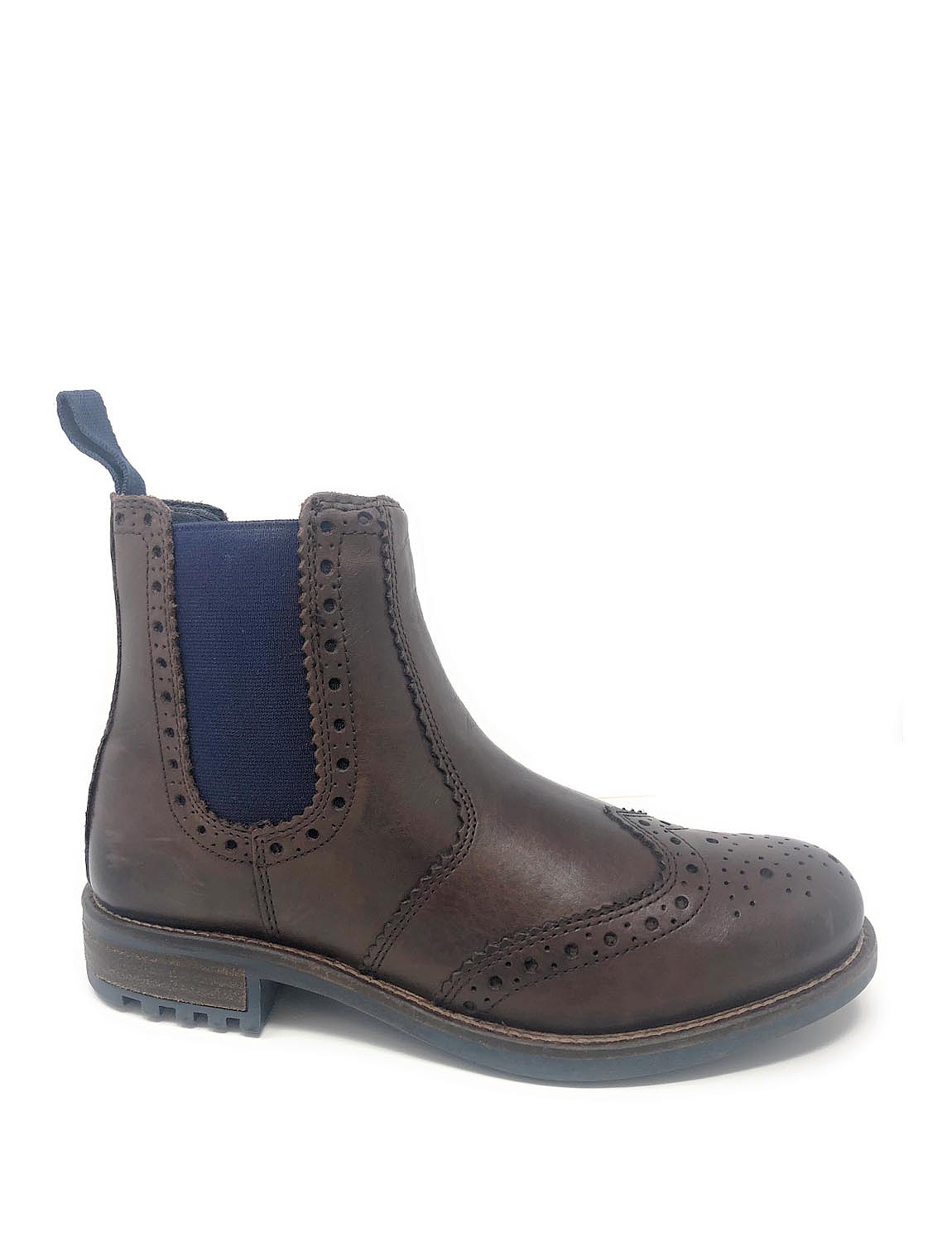 Leather Brogue Chelsea Boot | Chums