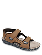 Pegasus Leather Wide Fit Sandal Black