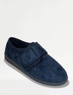 Padders Wide G Fit Touch Fasten Slipper - NAVY