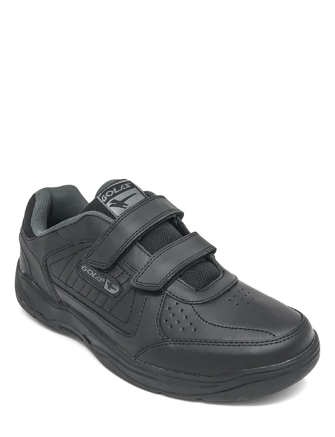 Gola Wide Fit Leather Touch Fasten Trainer | Chums