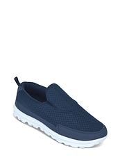 Pegasus Standard Fit Mesh Slip on Trainer Navy