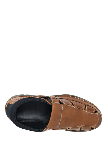 The Fitting Room Leather Wide Fit Sandal Shoe