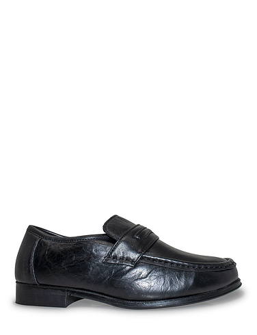 The Fitting Room Leather Wide Fit Slip On Moccasin