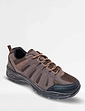 Mens Wide-Fit Lace Walking Shoes Brown