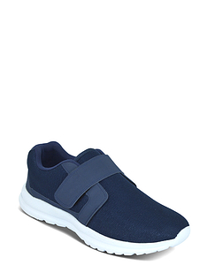 Pegasus Mens Wide-Fit Touch Fasten Trainer - Navy