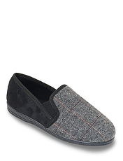 Mens Wide-Fit Slipper Black