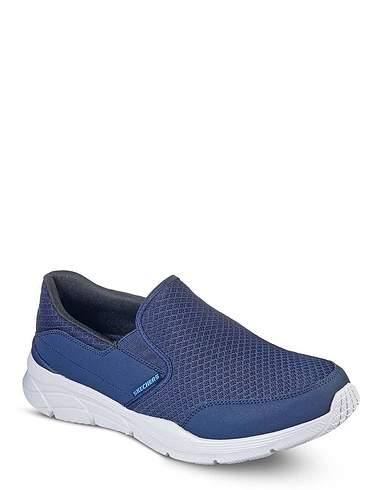 Skechers Equalizer 4.0 Extra Wide Fit Slip On Trainers - Navy