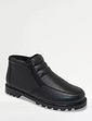 Leather Thermal Lined Twin Zip Boot Standard Fit Black