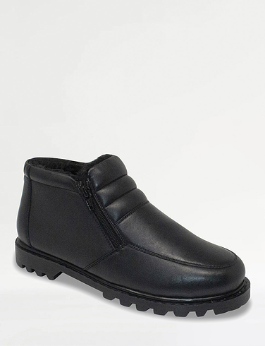 Leather clearance zip boots