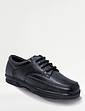 Dr Keller Wide Fit Lace Leather Shoe Black