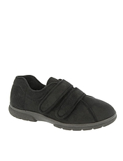 DB Shoes Mens Joseph Extra Wide EE-4E Slipper Black