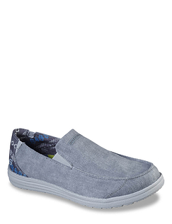 Skechers Wide Fit Canvas Slip On Melson Ralo