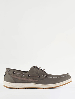 Catesby Standard Fit Leather Casual Lace Deck Shoe Devon Brown
