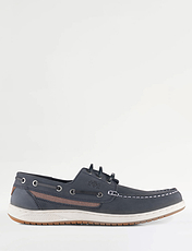 Catesby Standard Fit Leather Casual Lace Deck Shoe Devon Brown