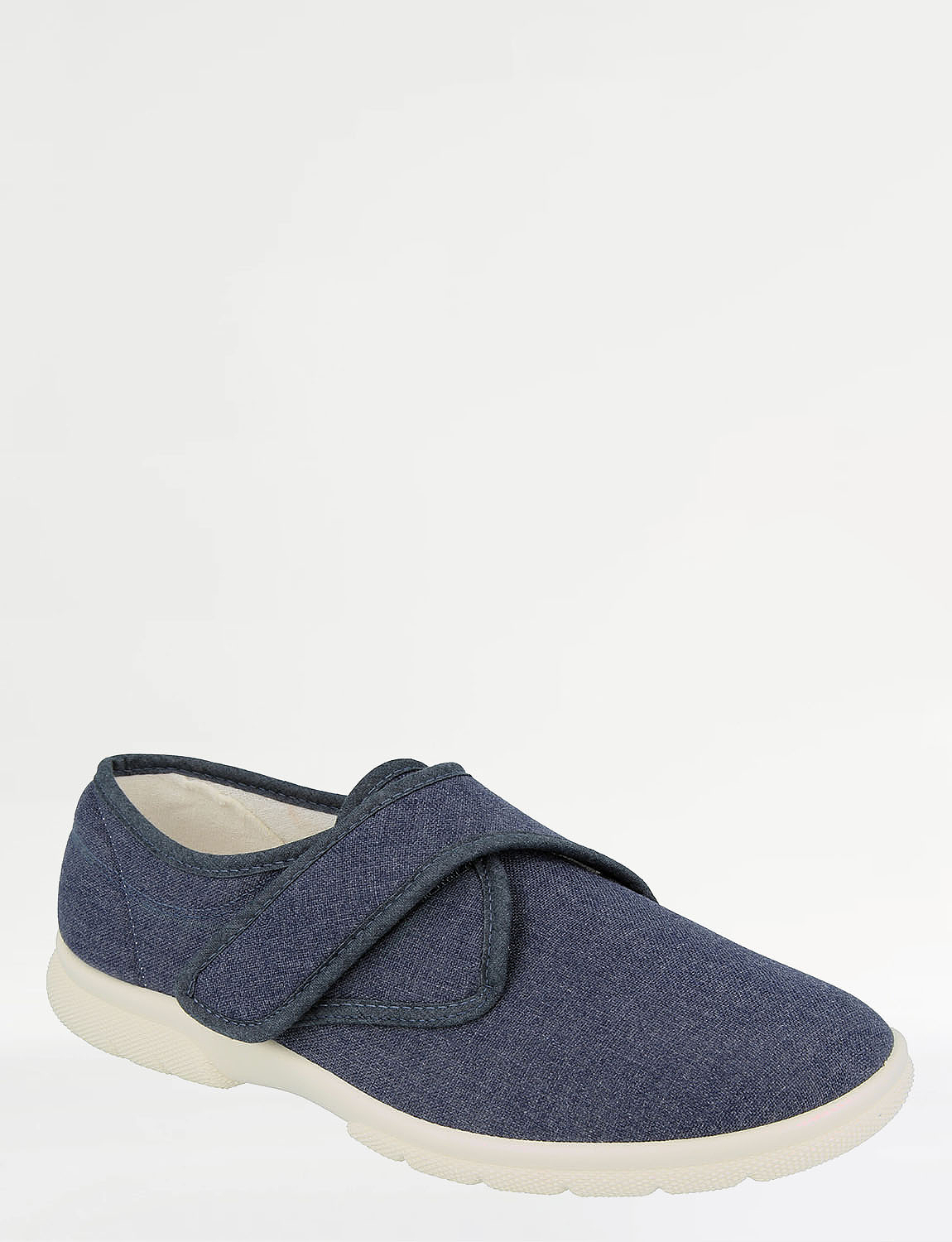 DB Cannock Touch Fasten Extra Wide Canvas EE-4E Shoes NAVY