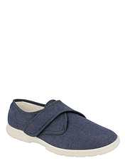 DB Cannock Touch Fasten Extra Wide Canvas EE-4E Shoes Navy