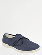 DB Cannock Touch Fasten Ultra Wide 6E-8E Canvas Shoes Navy