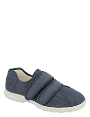 DB Harris Touch Fasten Extra Wide Ee-4E Canvas Shoes Navy