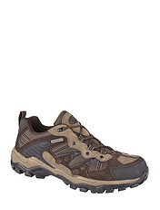 Leather Waterproof Lace Hiking Shoes Brown