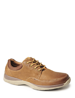 Leather Lace Casual Comfort Shoe Brown