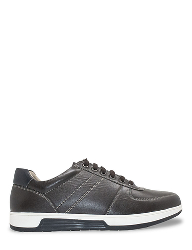 Pegasus Leather Lace Wide Fit Trainer