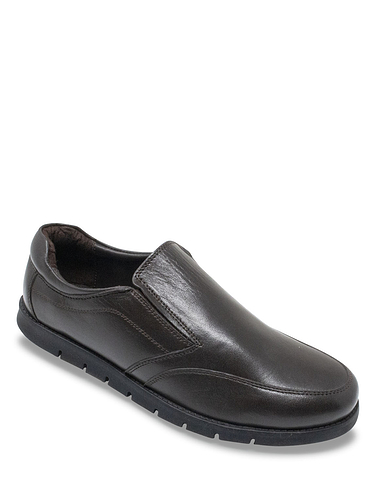 The Fitting Room Wide Fit Leather Slip On Shoe