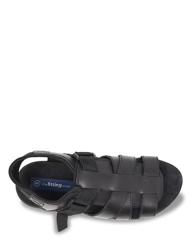 The Fitting Room Leather Wide Fit Sandal