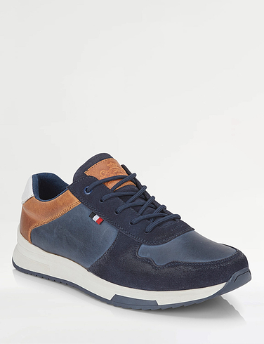 Catesby Standard Fit Leather Casual Lace Trainer Avon