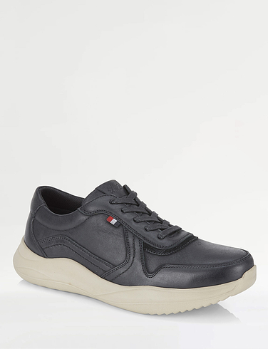 Catesby Standard Fit Casual Leather Lace Trainer Hampton