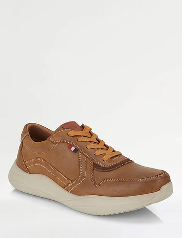 Catesby Standard Fit Casual Leather Lace Trainer Hampton