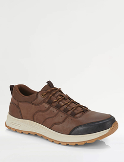 Catesby Standard Fit Casual Leather Lace Trainer Bristol Coffee
