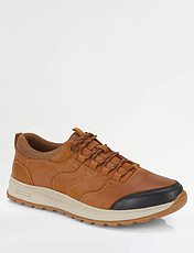 Catesby Standard Fit Casual Leather Lace Trainer Bristol Coffee