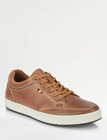 Catesby Standard Fit Casual Leather Lace Trainer Devon