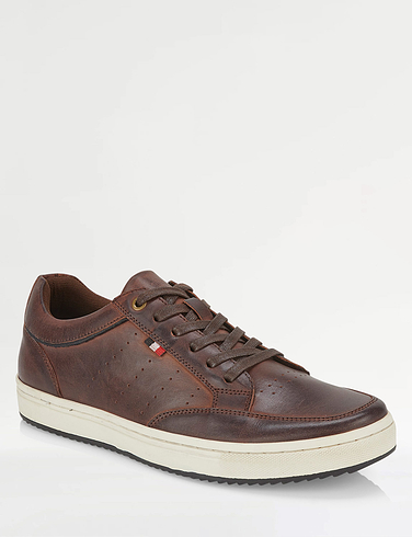 Catesby Standard Fit Casual Leather Lace Trainer Devon