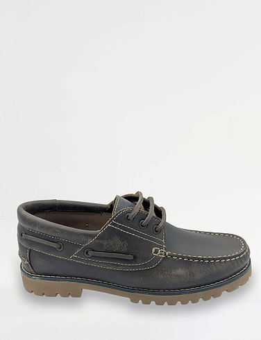 Catesby Standard Fit Leather Boat Shoe Timber