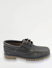 Catesby Standard Fit Leather Boat Shoe Timber Taupe