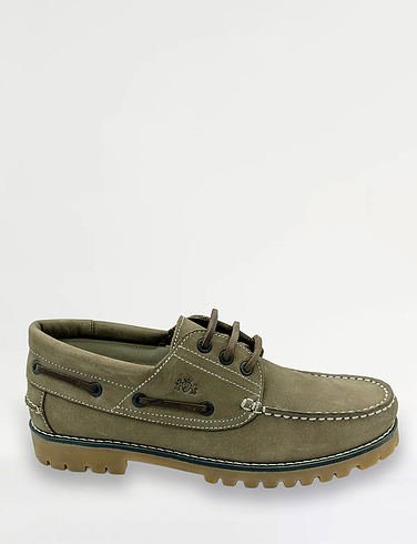 Catesby Standard Fit Leather Boat Shoe Timber