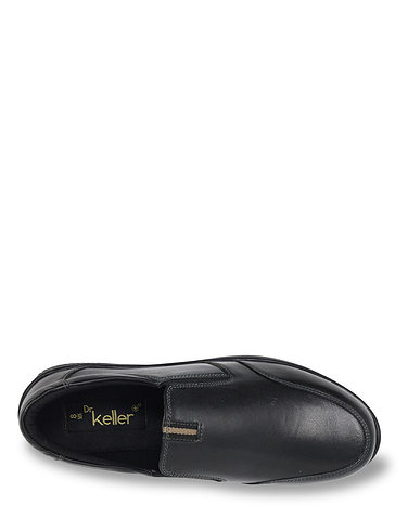 Dr Keller Wide Fit Leather Slip On Shoe With Rubber Sole