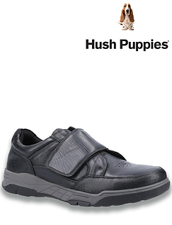 Hush Puppies Fabian Wide Fit Leather Shoe - Black