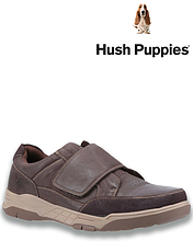 Hush Puppies Fabian Wide Fit Leather Shoe Black