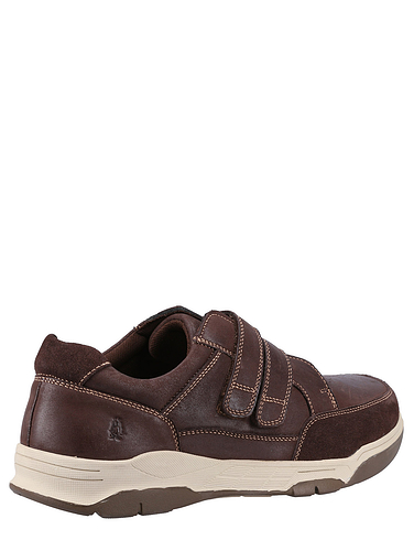 Hush Puppies Wide Fit Leather Twin Touch Fasten Shoe Fabian | Chums