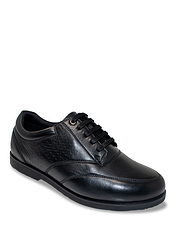 Pegasus Wide Fit Leather Lace Comfort Shoes Black