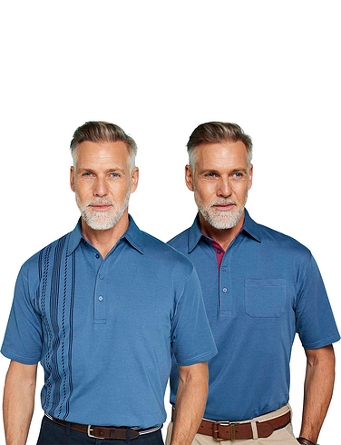 Pack of 2 Tailored Collar Polos - Airforce
