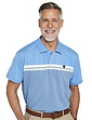 Pegasus Stripe Polo With Stretch Blue