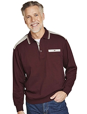 Pegasus Polo Sweatshirt With Chest Pocket Burgundy