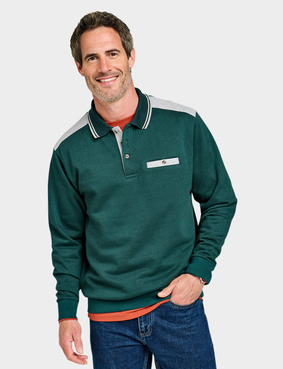 Pegasus Polo Sweatshirt With Chest Pocket Burgundy