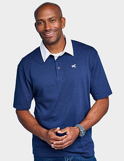 Pegasus Short Sleeve Rugby Top - Navy