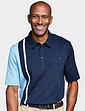 Pegasus Cut and Sew Polo with Tailored Collar Navy