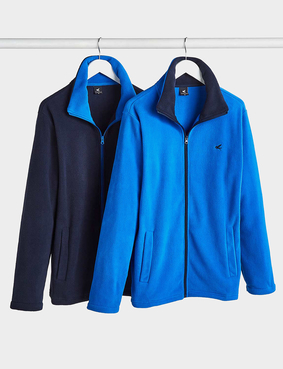 Pegasus 2 Pack Fleece Zip Jacket Grey