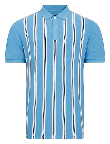 Lizard King Vertical Stripe Bubble Polo With Tipping